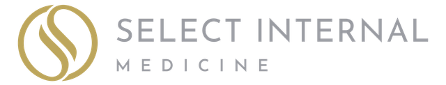 Signature Internal Medicine Logo for Select Internal Medicine, with gold symbol and gray text.