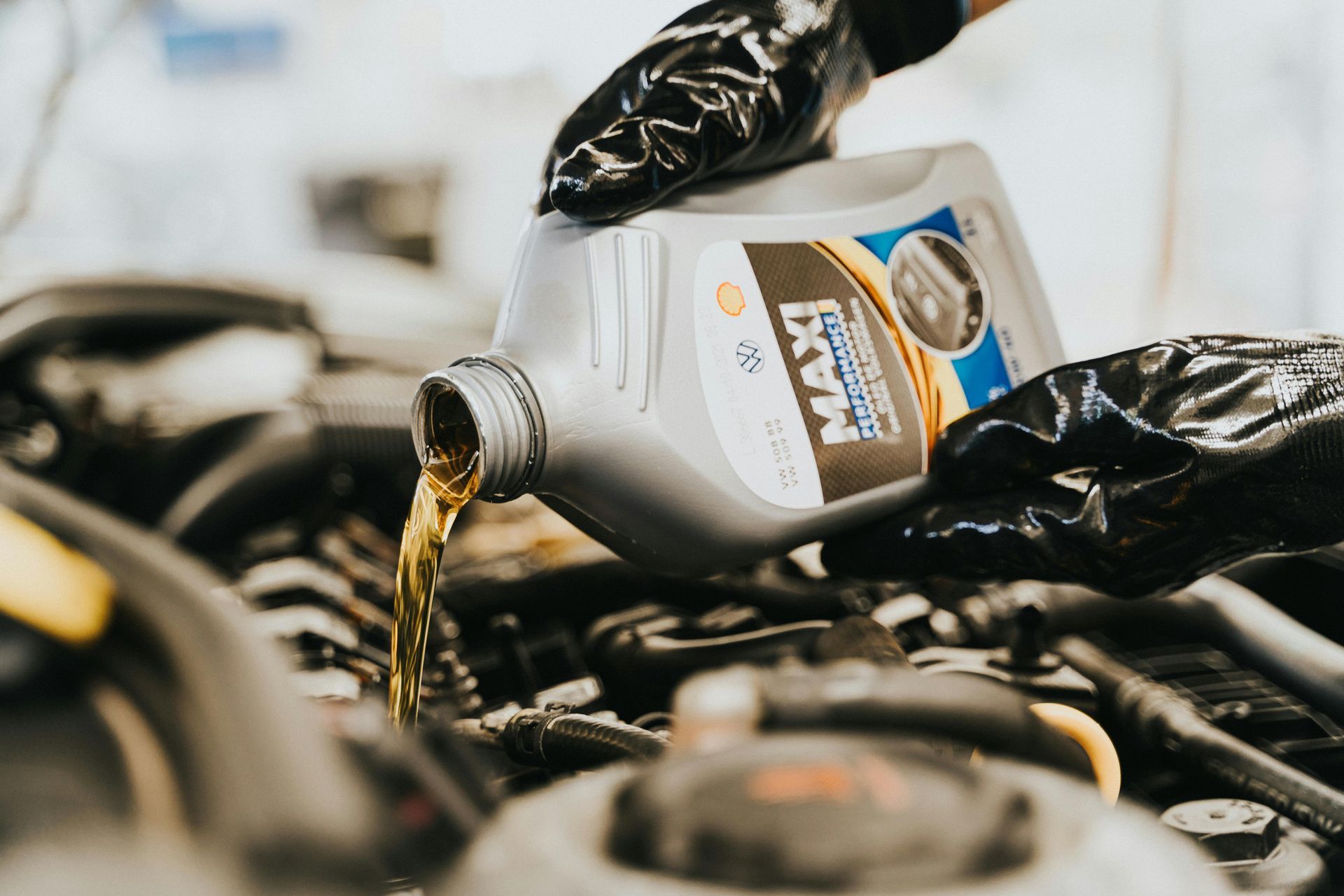 Engine Oil Being Poured During Factory Scheduled Maintenance | Middleton Motors