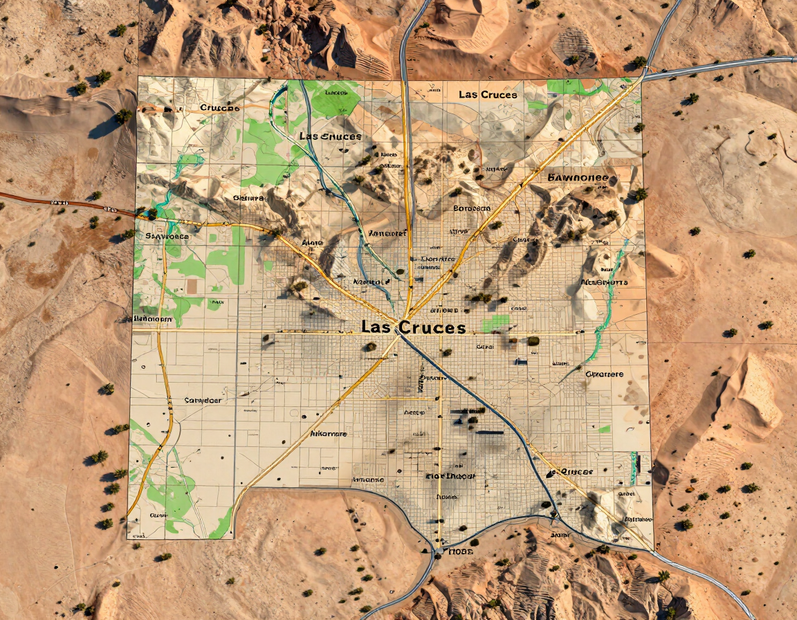 Map of the Las Cruces, NM service area