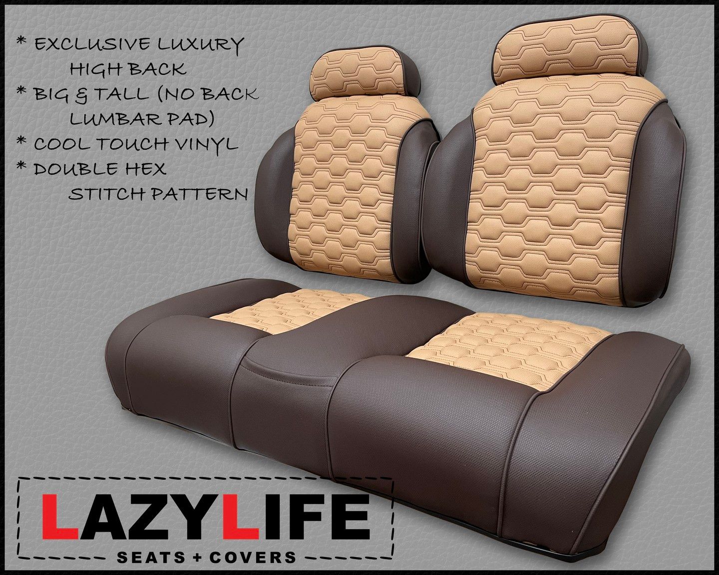 A pair of seat covers made by lazylife