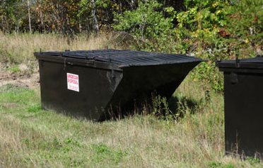 Single Black Dumpster — Deer River, MN — American Disposal Single Black Dumpster — Deer River, MN — American Disposal
