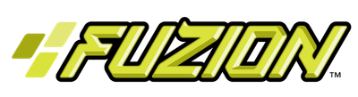 A yellow and black logo for a company called fusion