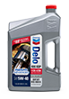 A bottle of delo 5w40 engine oil on a white background.