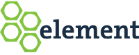A logo for a company called element with a honeycomb design.