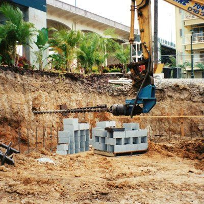 Temporary stabilisation of an excavation