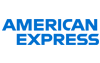 American Express blue logo on a white background