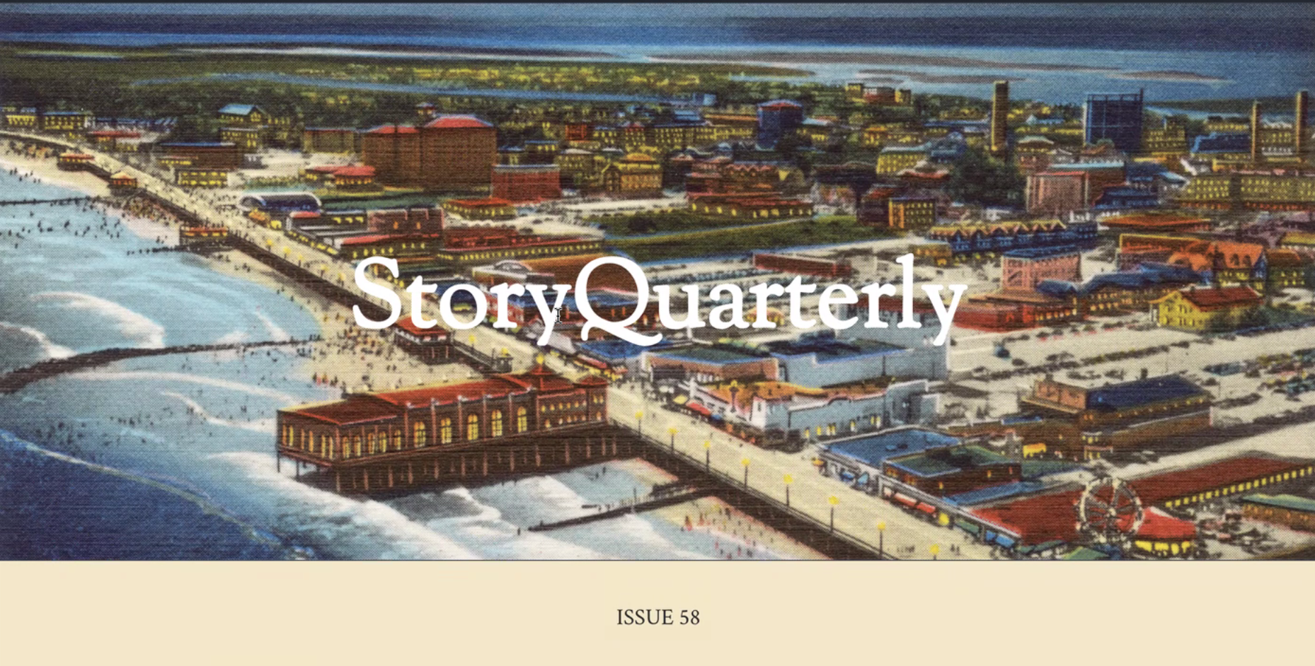 Illustration of a New England town as seen from above with 