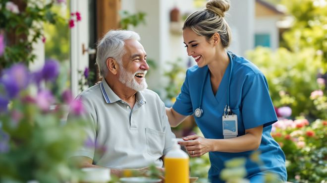 nurse and a man 