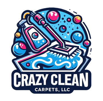 A colorful logo for crazy clean carpets , llc