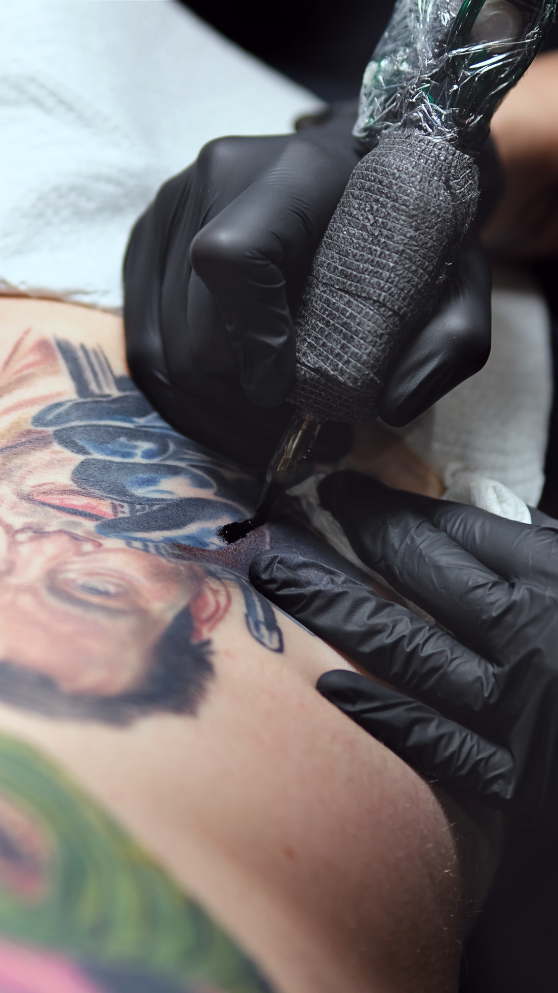 Amy Edwards, colour realism tattoo artist, portrait
