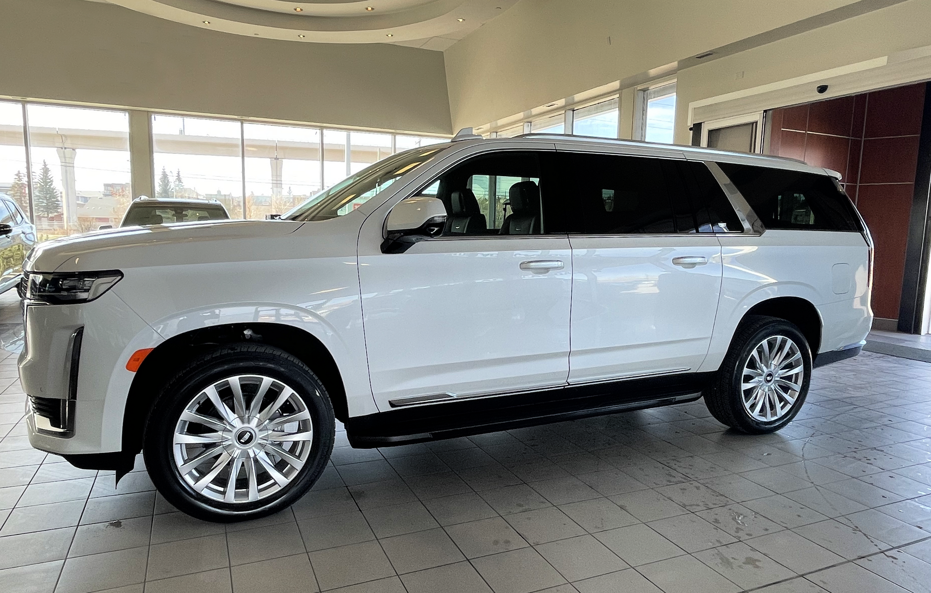 white full size Cadillac Escalade exterior