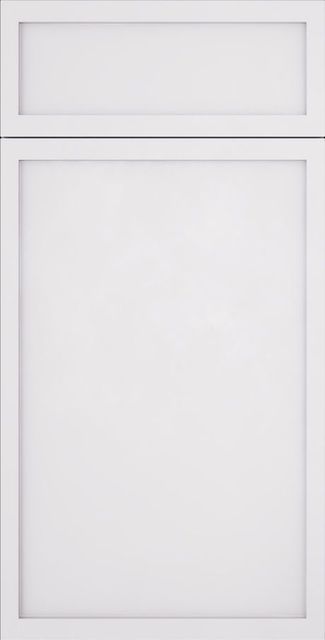 Blank white window with a narrow transom panel above a larger lower panel