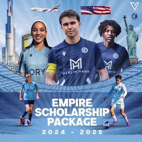 A poster for the empire scholarship package for 2024 and 2025.