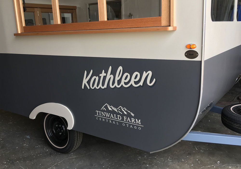 Kathleen Text Logo Hand Painted — Hand Painted Signs in Tweed Heads South, NSW