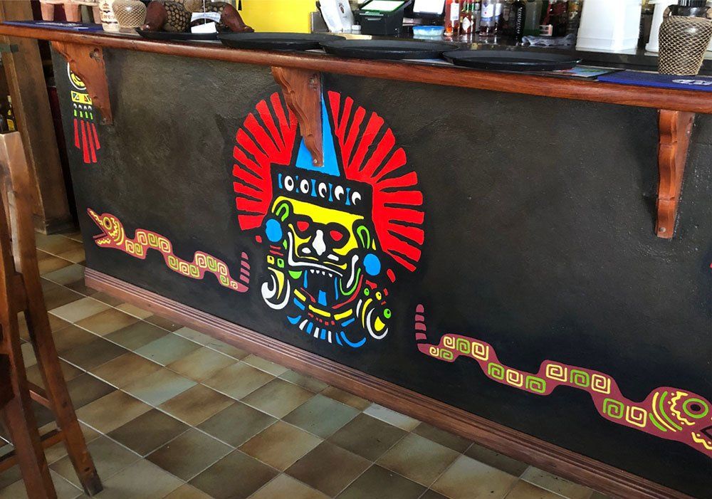Voodoo Hawaiian Statue Logo Hand Painted Signage — Hand Painted Signs in Tweed Heads South, NSW