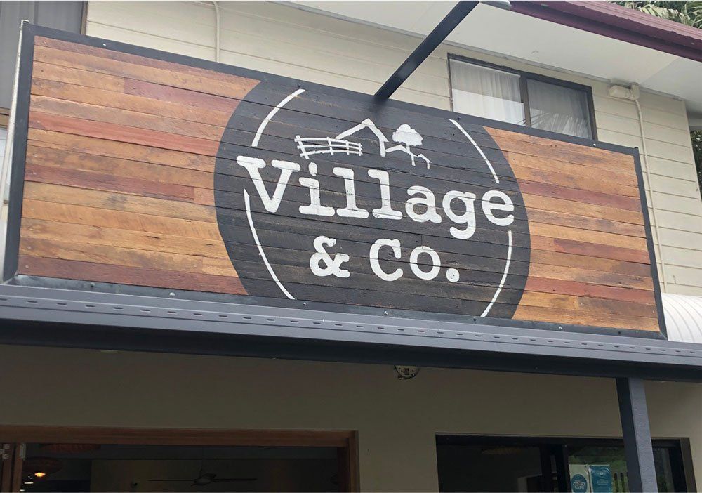 Village & Co. Logo Hand Painted Signage — Hand Painted Signs in Tweed Heads South, NSW