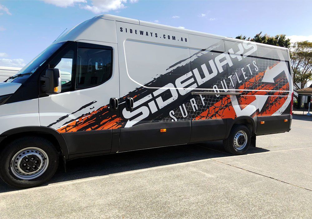 Sideways Surf Outlet Vehicle Wrap Truck Signage — Vehicle Wraps in Tweed Heads South, NSW