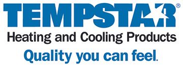 Tempstar logo: Blue text