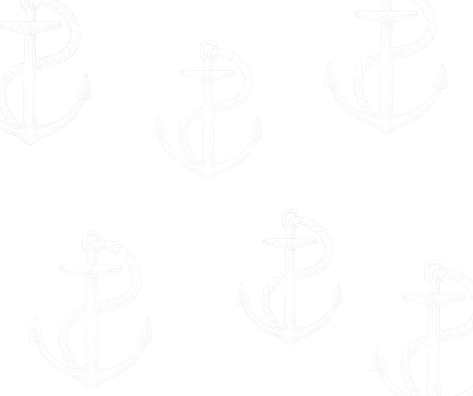 A seamless pattern of anchors on a white background.