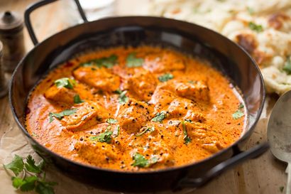 Island-style curry chicken in golden sauce