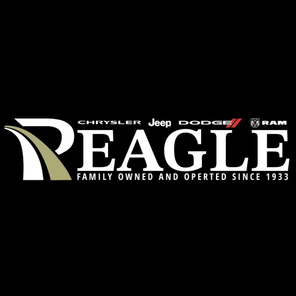 A logo for eagle family owned and operated since 1933