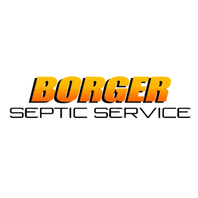 A logo for a company called borger septic service