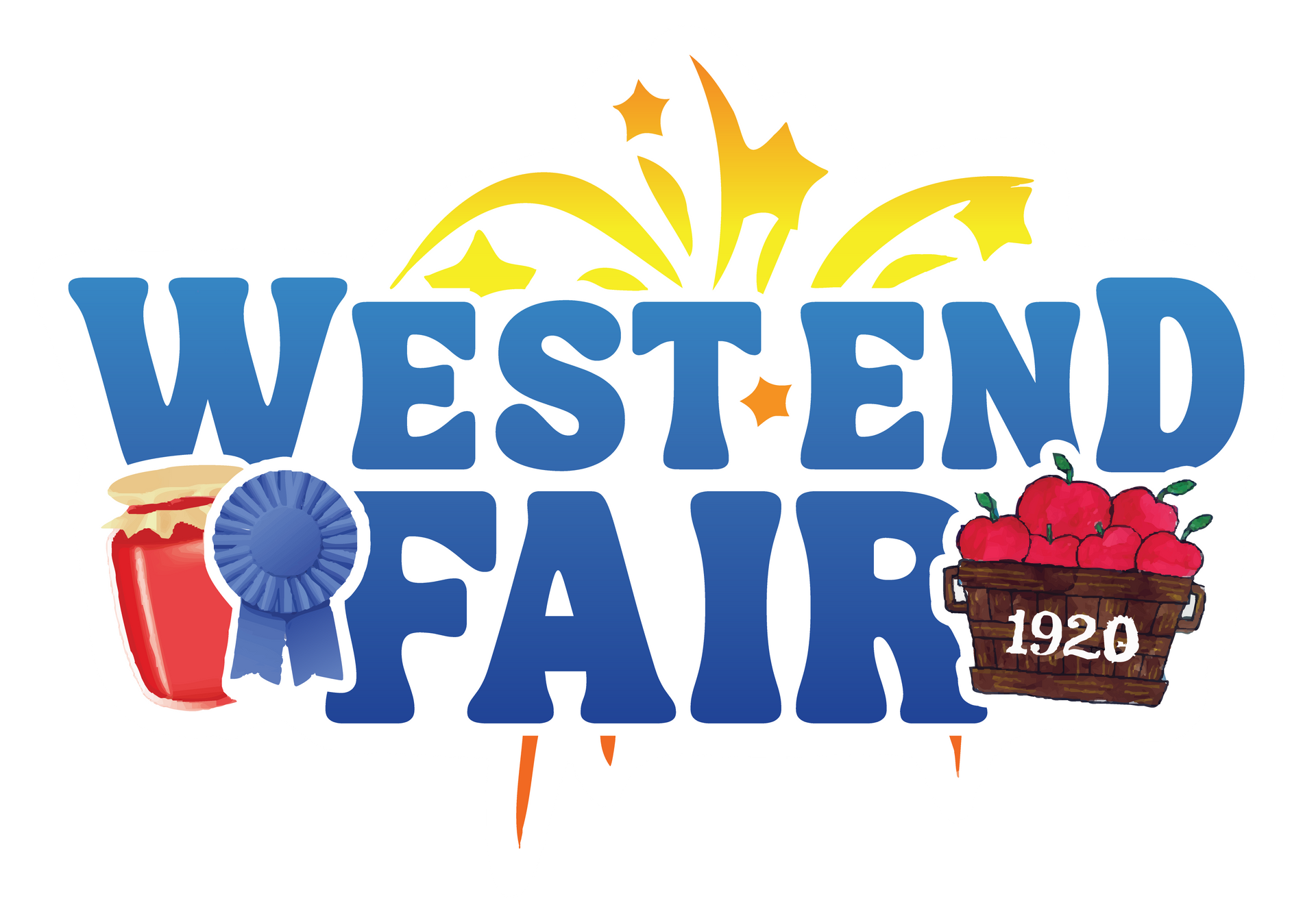 A logo for the west end fair