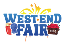 A logo for the west end fair