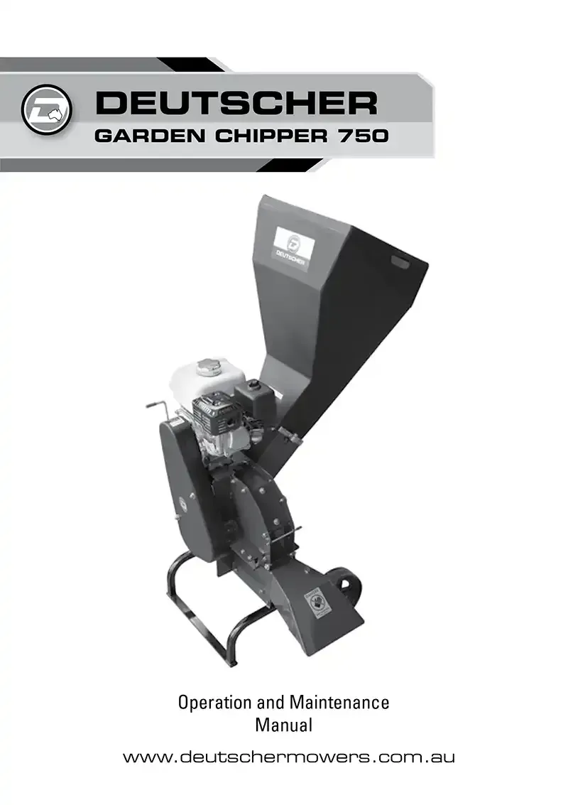 Download Manual Download the 750 Chipper manual from Deutscher Mowers