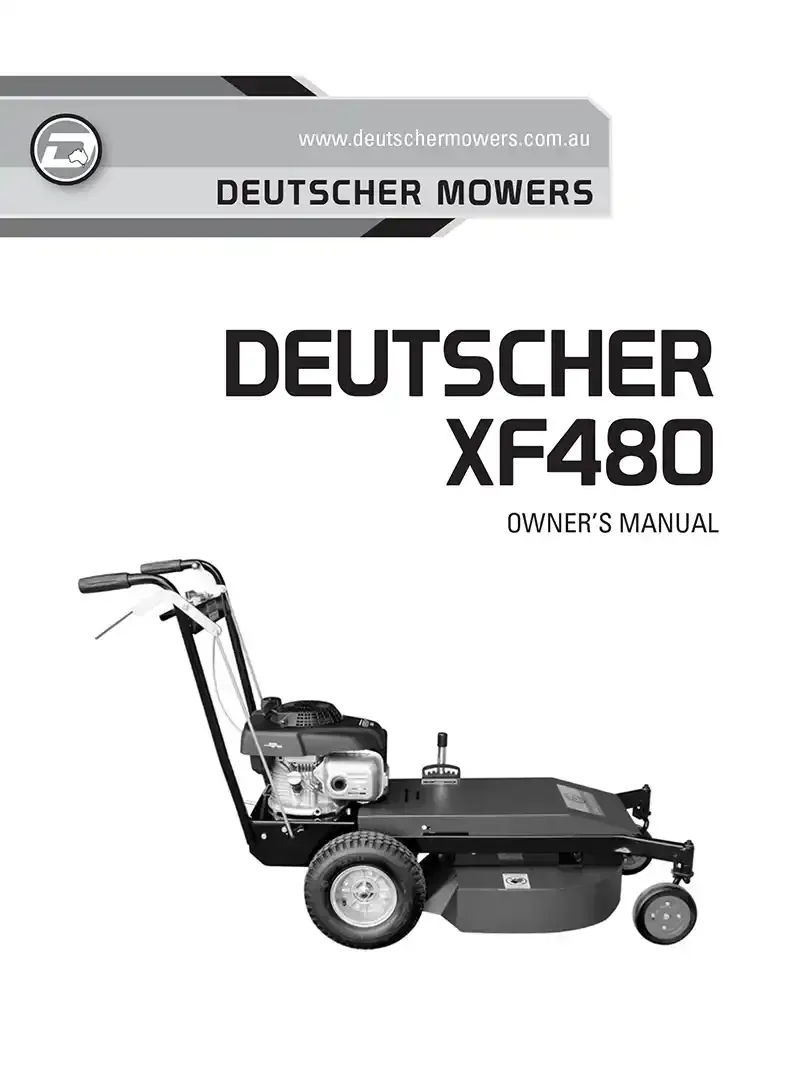 Download PDF manual Deutscher Lawn Mowers - XF480 Manual PDF Download