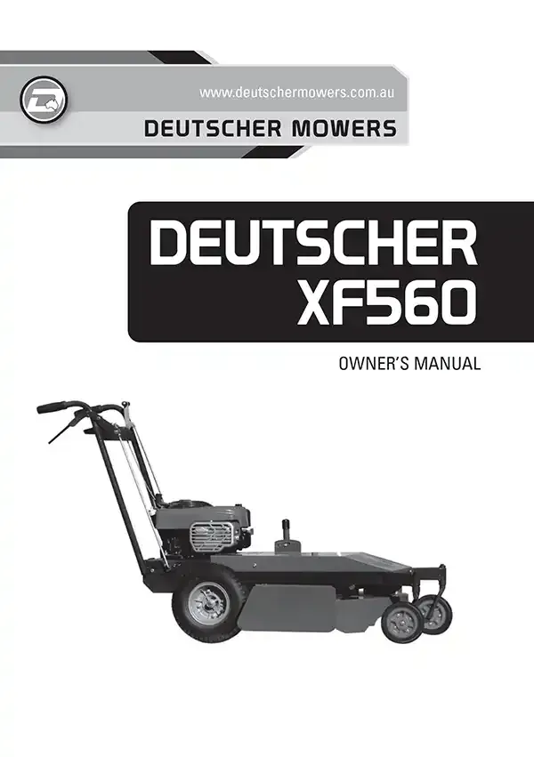 Download PDF manual Deutscher Lawn Mowers - XF560 Manual PDF Download