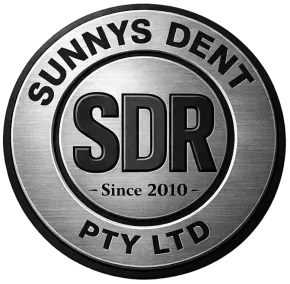 Silver circular logo reading “SUNNYS DENT SDR Since 2010 PTY LTD”