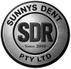 Round silver-and-black logo reading “SUNNYS DENT SDR Since 2010 PTY LTD”