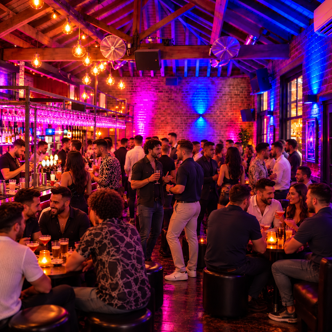 Drinks, dates and friends socialising in the Loft Bar during the week