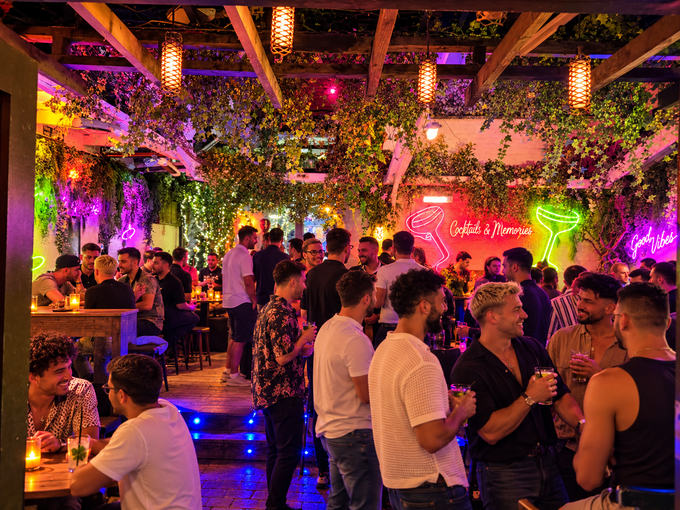 The Courtyard Garden at night