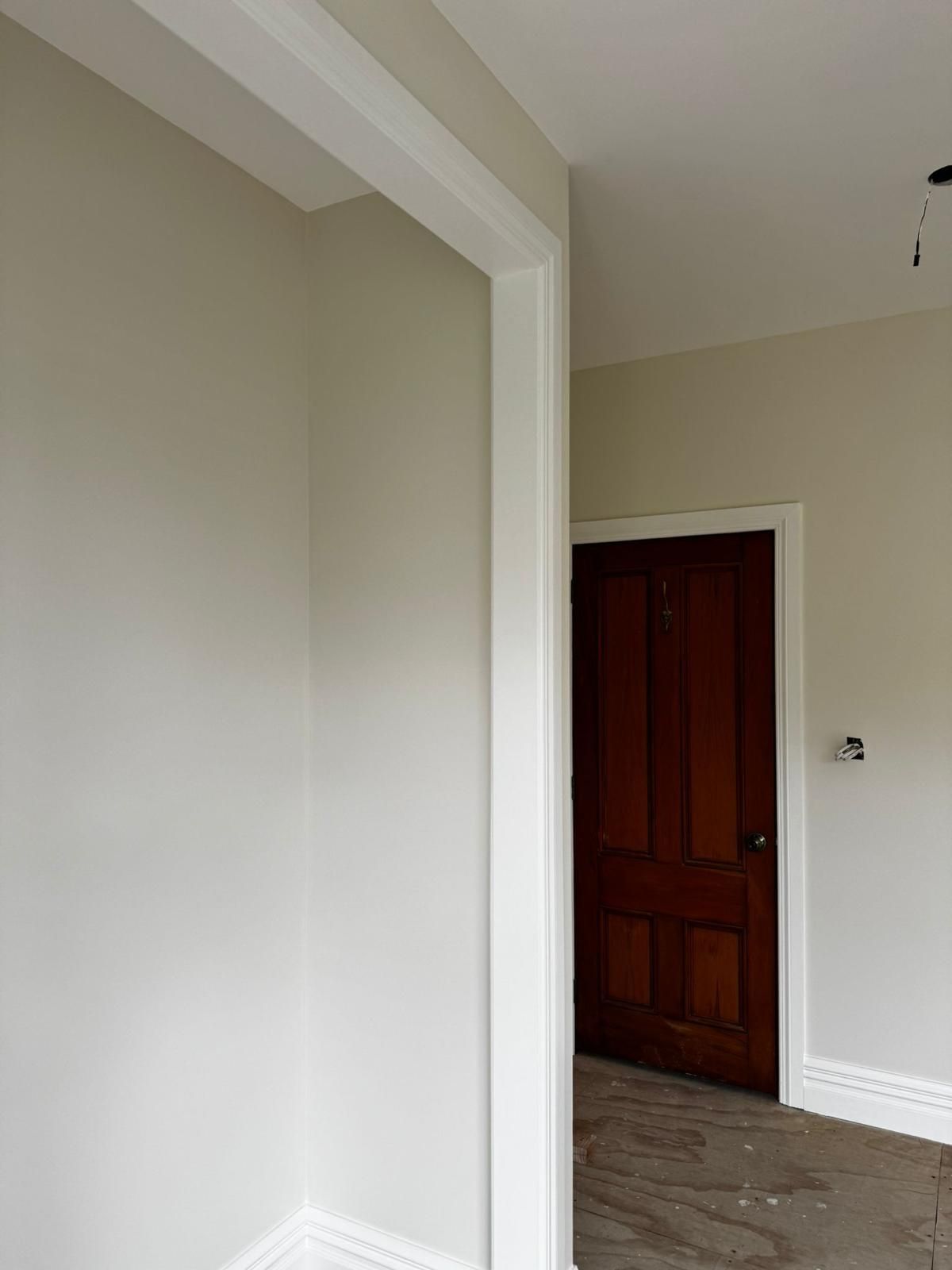 Professional interior painting in bedroom
