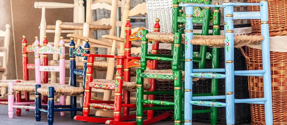 Colorful wooden chairs — College Station, TX — Quality Used Furniture