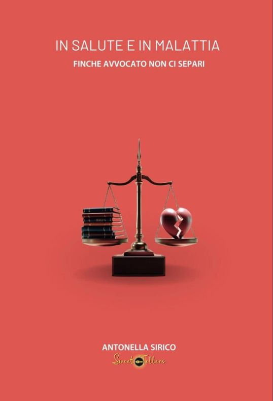 Una copertina di libro con una bilancia e un cuore sopra.