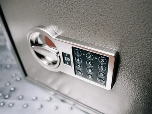 Image of safe with a code lock, photo for Advance Lock & Key, locksmith in Staten Island, NY.