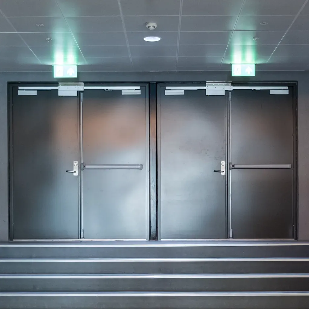 Image of commercial metals doors. Photo for Advance Lock and Key, locksmith, Staten Island, NY.