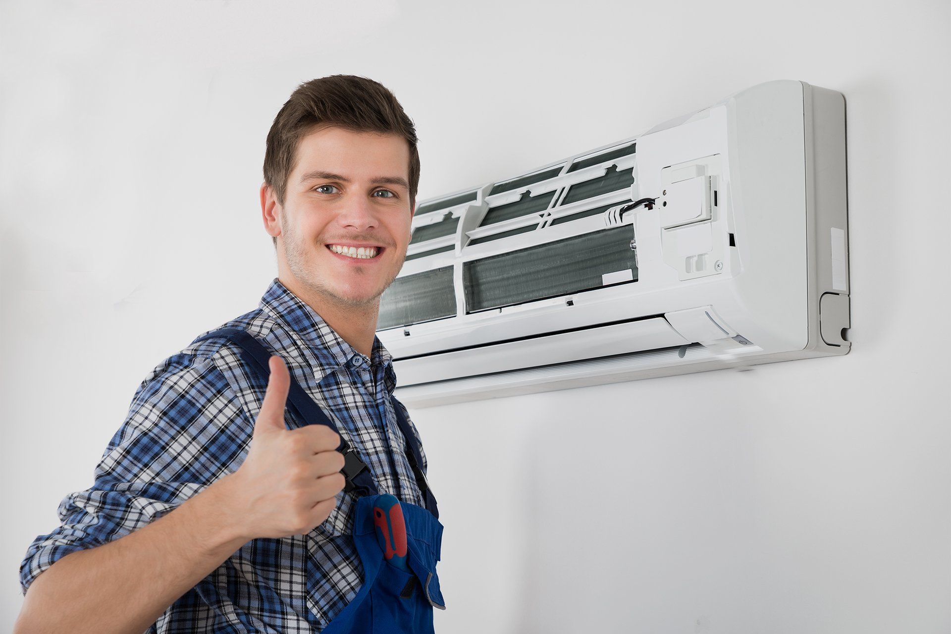 Happy HVAC Technician
