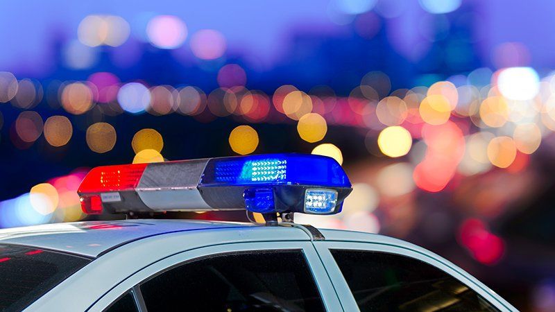 police car lights
