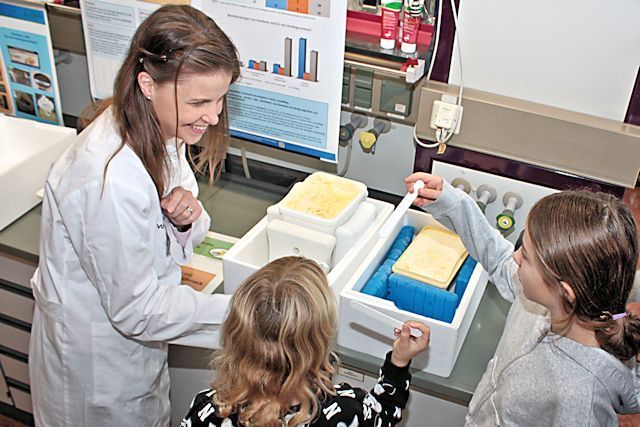 Kinder probieren Vanilleeis
