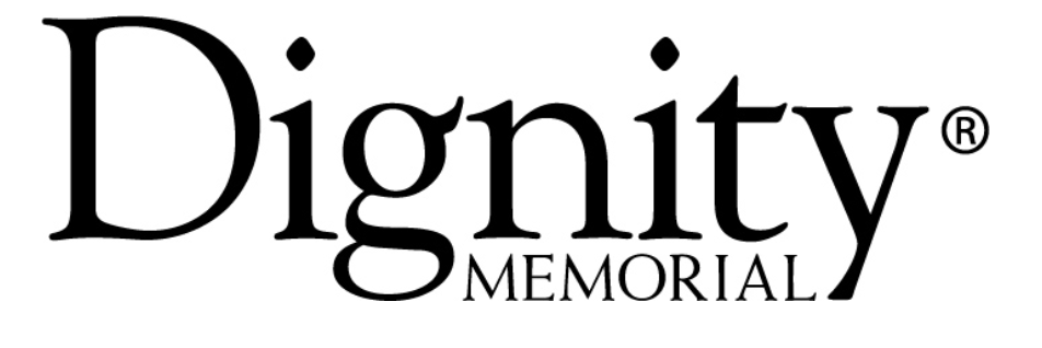 a black and white logo for dignity memorial