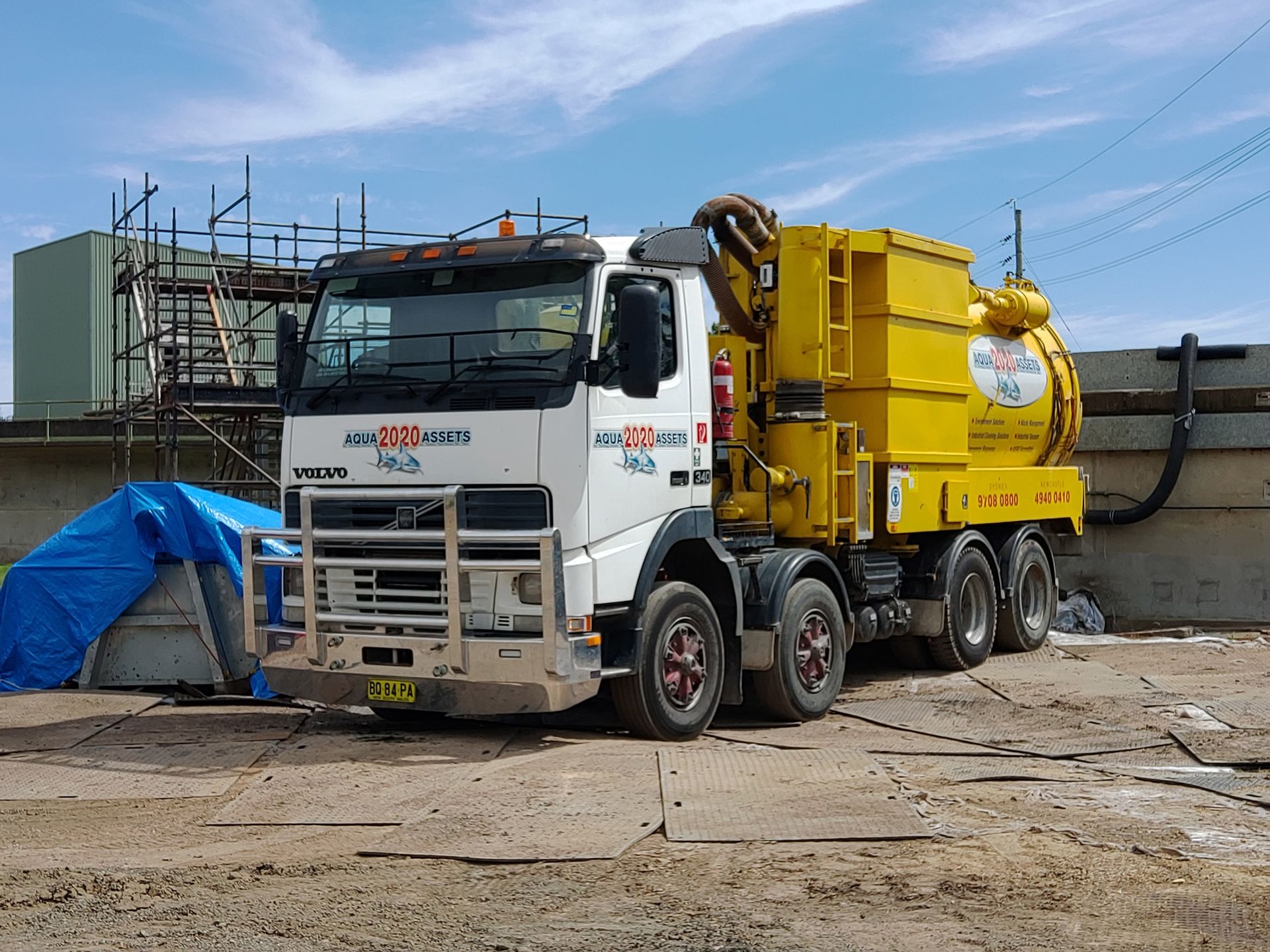 The Aqus Assets vacuum loading truck.