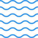 An icon representing flooding from blocked drains.
