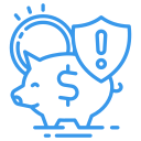 An icon representing the cost effectiveness of vacuum loading.