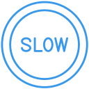 An icon representing slow drainage of a drain pipe.