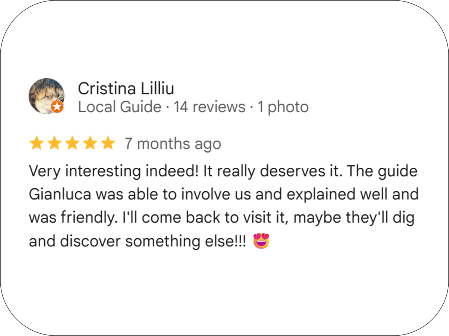Google Reviews of Pistoia Sotterranea