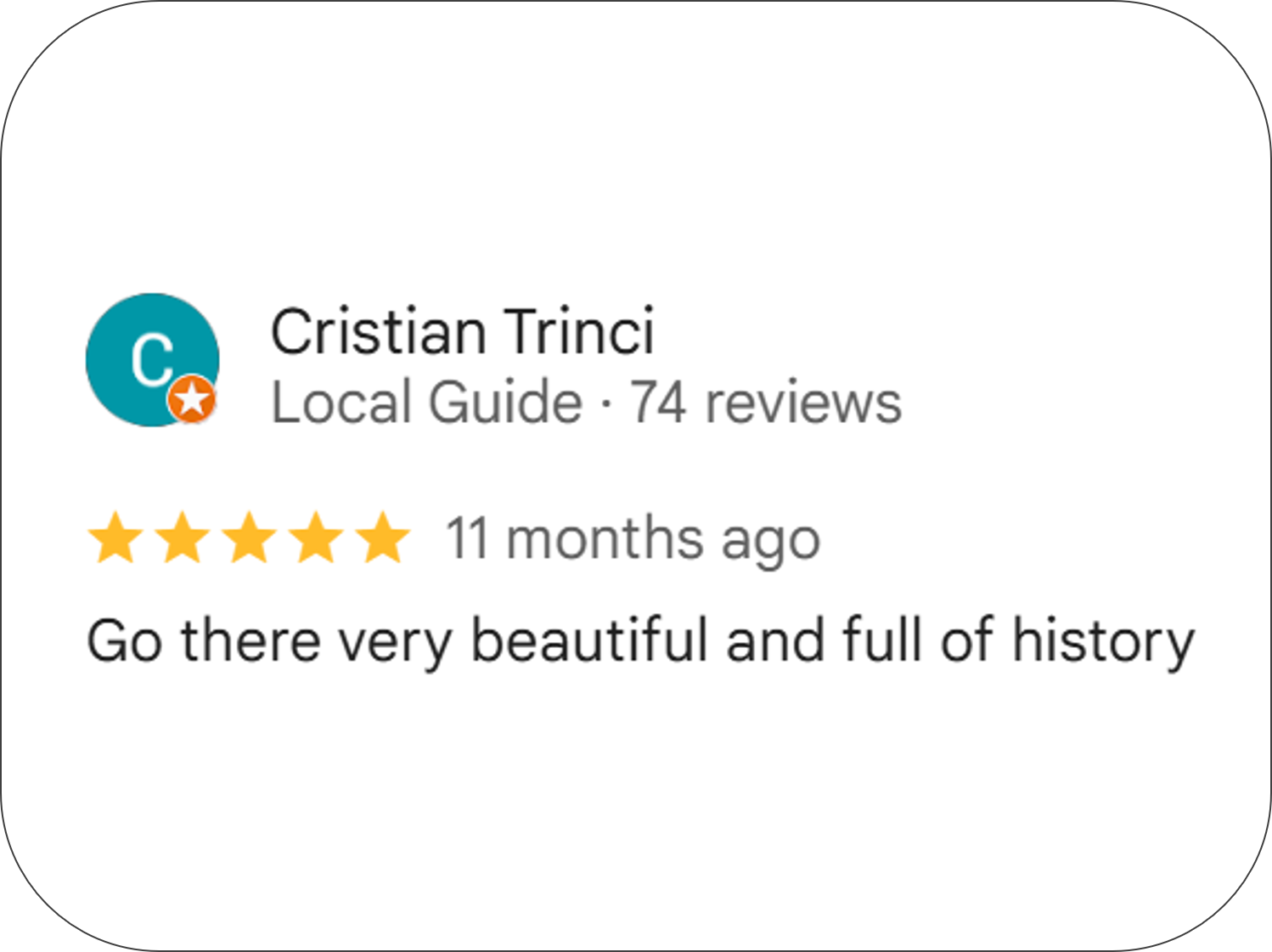 Google Reviews of Pistoia Sotterranea